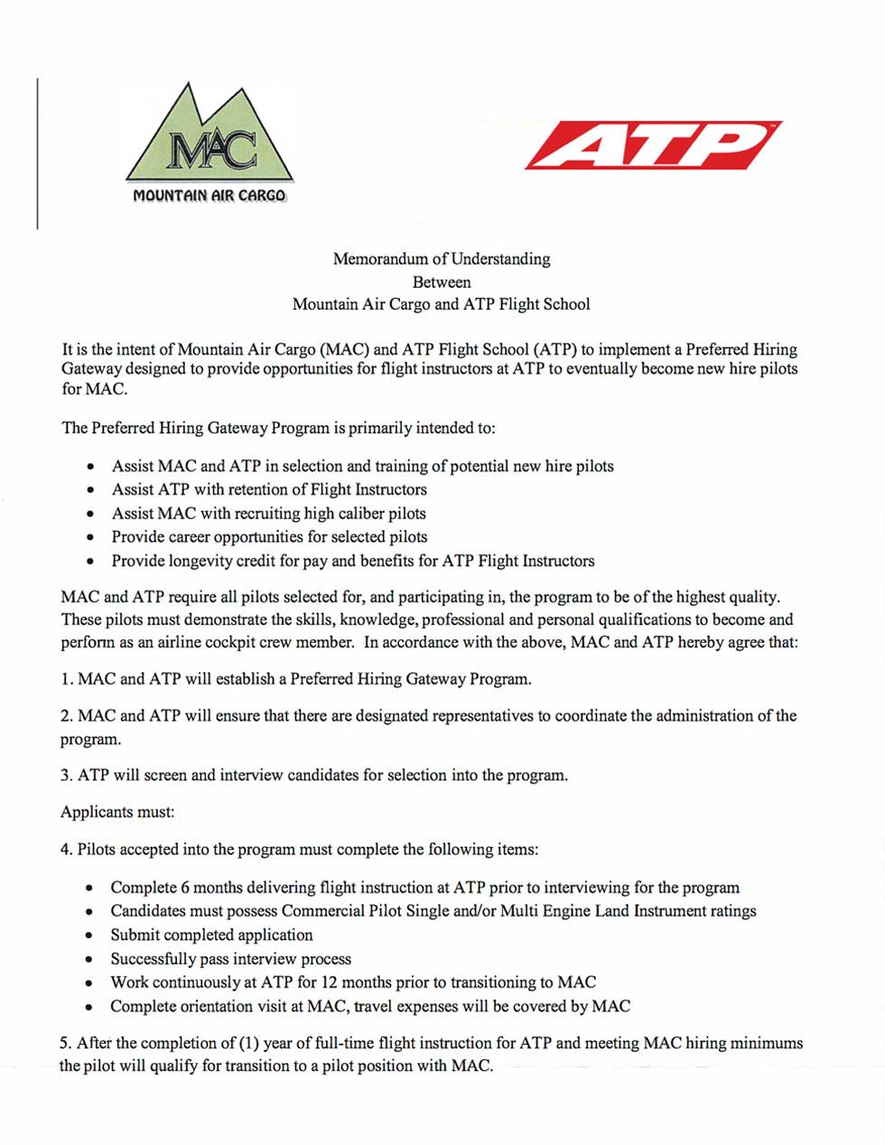 Mountain Air Cargo Alliance