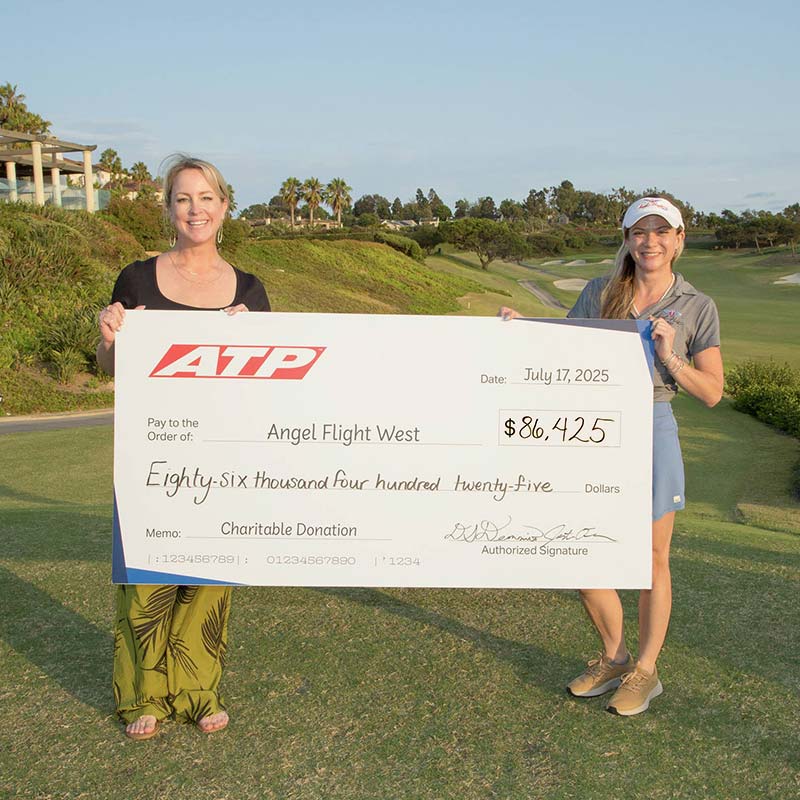 ATP Makes Donation to Angel Flight West