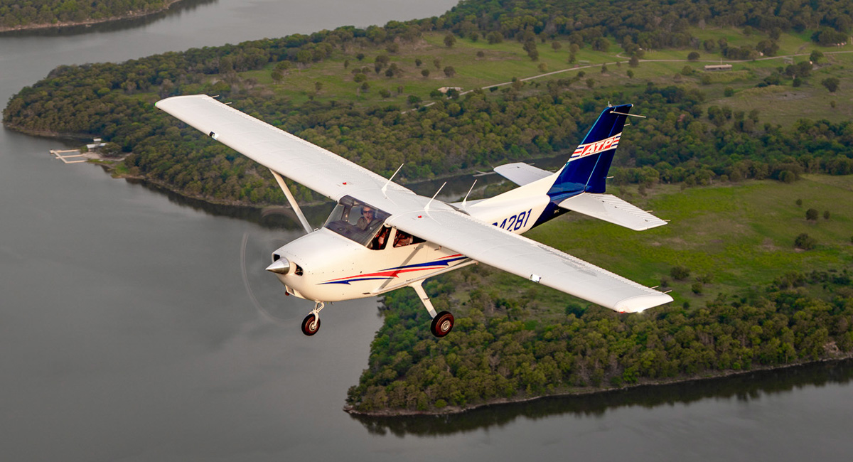 ATP Flight School Cessna 172 In-Flight